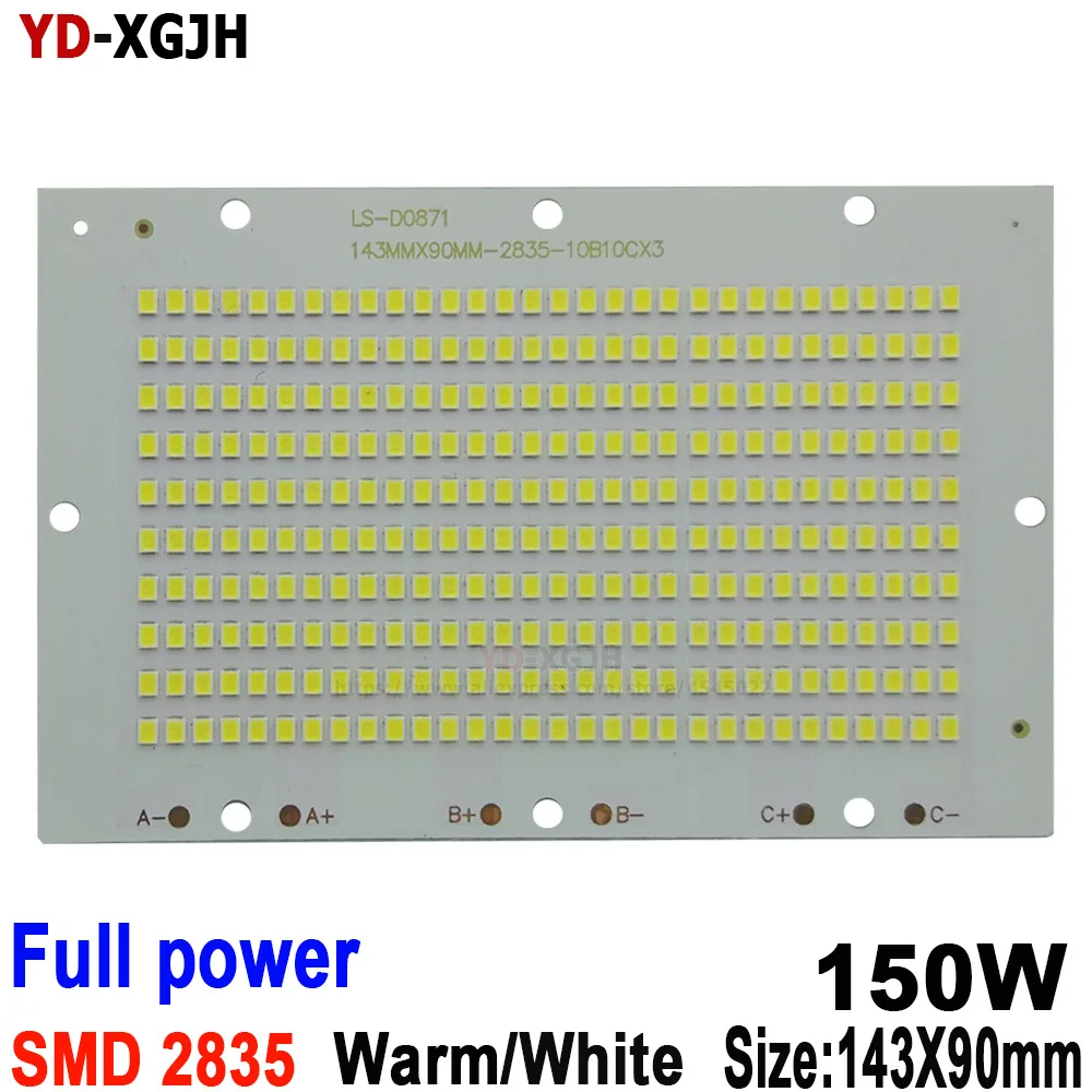 10PCS/Lot 150W 100% Full power new production SMD 2835 1500maX3 15000Lm 300Leds Led PCB board for lighting source led floodlight