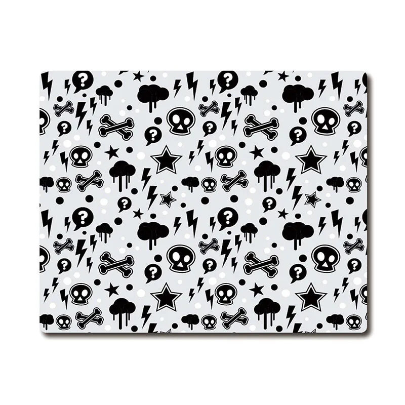 Simple skull stars lightning pattern printed Heavy weaving anti-slip rubber pad office mouse pad Coaster Party favor gifts