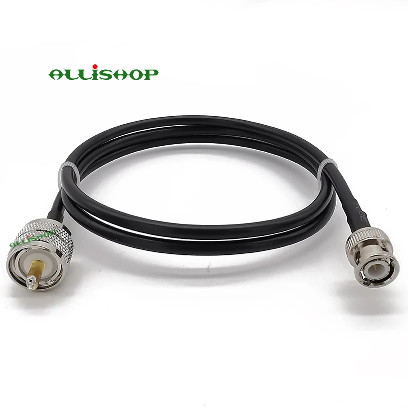 BNC Male to UHF SO-239 PL-259 Male Connector LMR195 RF Pigtail Cable UHF to BNC Radio Antenna 1/3/5/8/10/12/15M