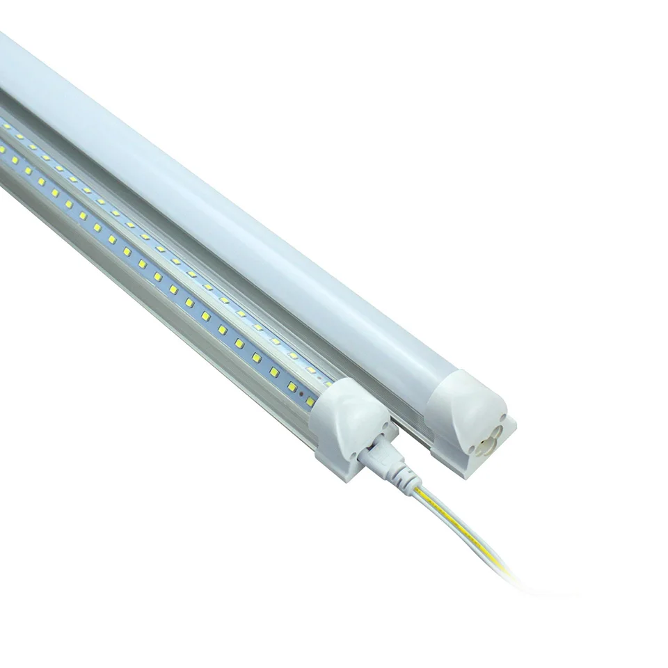 2 szt./4 szt. Rura LED T8 zintegrowane światło 2FT 20W 60cm świetlówka LED - kształt mleczna osłona/przezroczysta osłona kinkiet biały