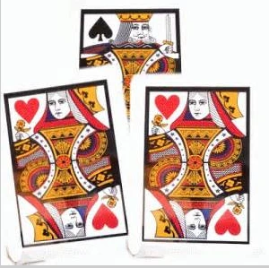 

Three Card Monte(Q, K),Size 30*45cm - Magic Tricks Card Change Magie Stage Illusion Gimmick Props Accessories Comedy