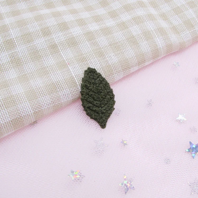 80 Stück 2,8x1,6cm Häkelblatt-Polsterapplikationen, künstliche Patches für DIY-Bastelarbeiten, Haarspangen-Dekoration – Detail 8