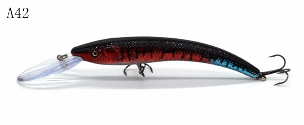 8 colors 15.5cm/6.1in 15.7g/0.55oz Fishing Lure Minnow Hard Bait with 2 Fishing Hooks Fishing Tackle Lure 3D Eyes