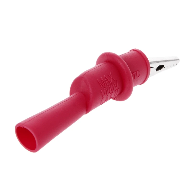 2pcs New Insulated MultiMeter Test Lead Meter Alligator Clip Crocodile Clamp Probe Red + Black For Test Tool Accessory