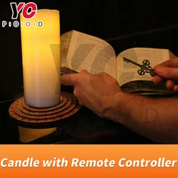 Candle with Remote Controller escape game prop use the controller to light on or off the wireless candles takagism room YOPOOD