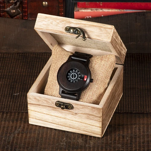 Imagen 2 del producto BOBO BIRD-reloj analógico de madera para hombre, accesorio de pulsera de cuarzo, complemento Masculino de marca de lujo con diseño personalizado, ideal para regalo, envío directo