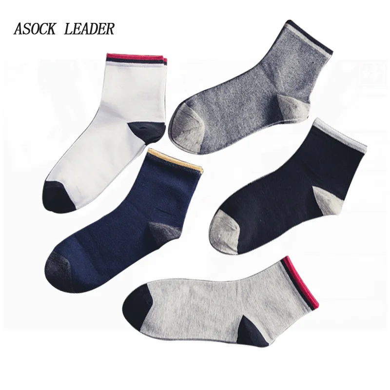 

2018 Spring New Socks Men Fashions Combed Cotton Business Casual Anti-Odor Socks Men Gifts Socks 5 Pairs/Lot