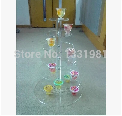 

7 layers acrylic cake display cookies pastry dish Removable bag mail plexiglass display shelf