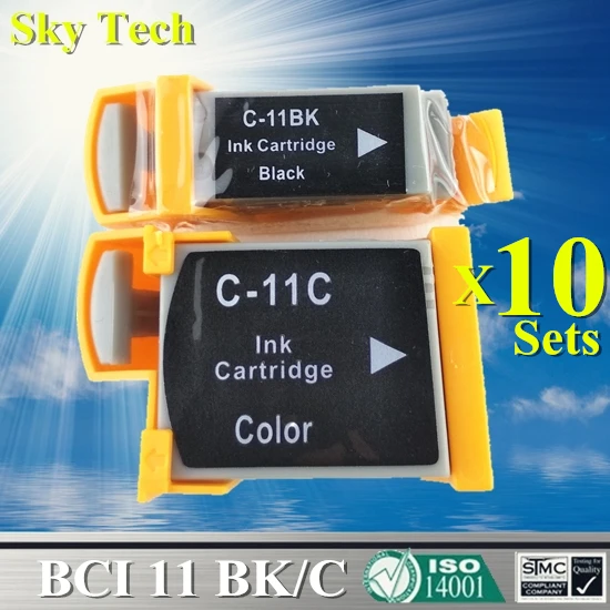 20X  BCI11 BK/C  Compatible Ink Cartridges For Canon BCI-11  For Canon BJC-50 BJC-55 BJC-70 BJC-80 BJC-85 BJC-85PW etc