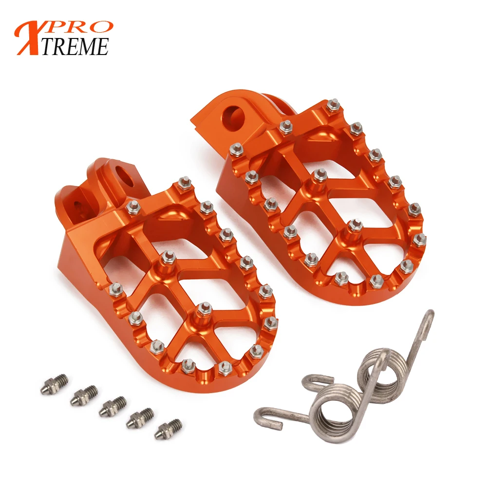 

Orange CNC Foot Pegs Rests Pedals For KTM EXC SX SXF XC XCW XCF EXCF EXCW XCFW MX SIX DAYS 65 85 125 200 250 300 350 400 450 525