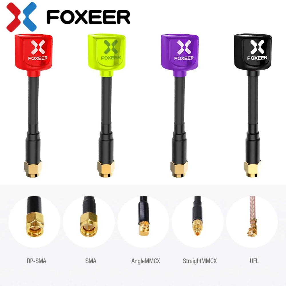 

2pcs Foxeer Lollipop 3 V3 Antenna 5.8G 2.3Dbi TX RX RHCP FPV SMA RPSMA UFL Straight/Angle MMCX 7.2g FPV Antenna For RC Drone