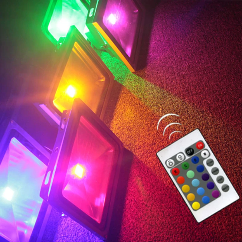 حار بيع RGB IP65 10 واط 20 واط 30 واط 50 واط Led كشاف ضوء كشاف Led بألوان أحمر وأخضر وأزرق مصباح عاكس Led الكاشف إضاءة الشوارع الخارجية