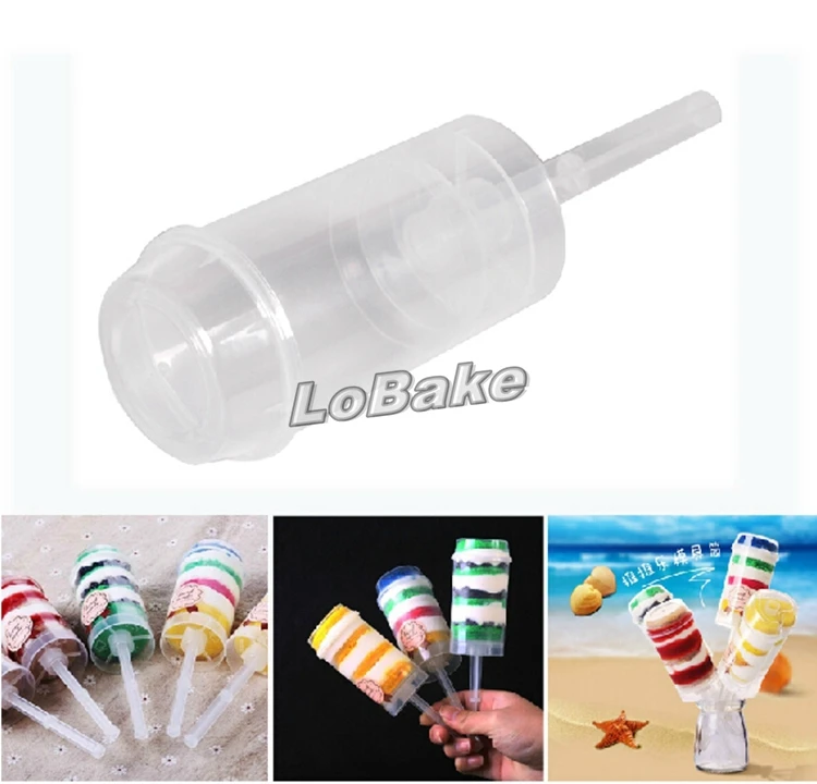 

50pcs Round Chocolate Cake Push Pops making treat pops Cupcake Liners Muffin Baking Cups Cake Push Pop Containers