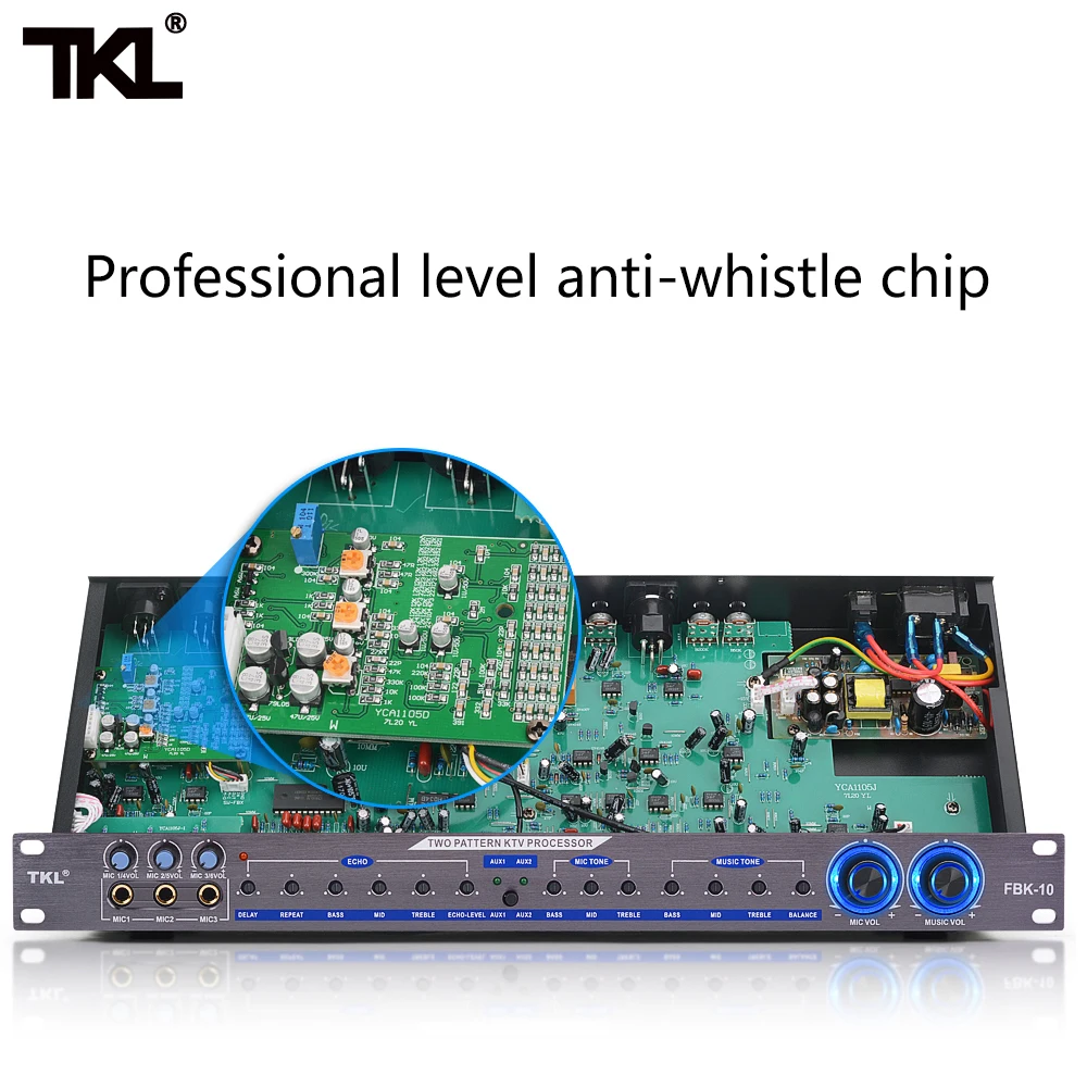 TKL FBK-10 المؤثرات الرقمية المعالج المهنية معدات نظام تحكم الصوت كامل المواصفات الآثار الكاريوكي