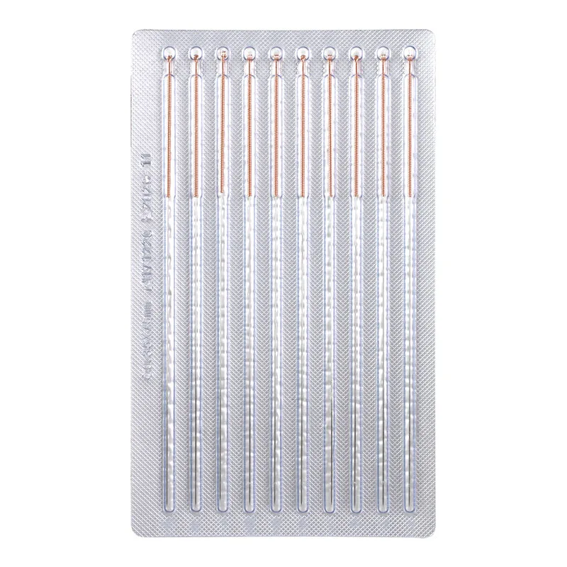 Acupuncture Needle 100 Brass Copper Handle disposable Chinese Sterilze Acupuncture needles massage needle