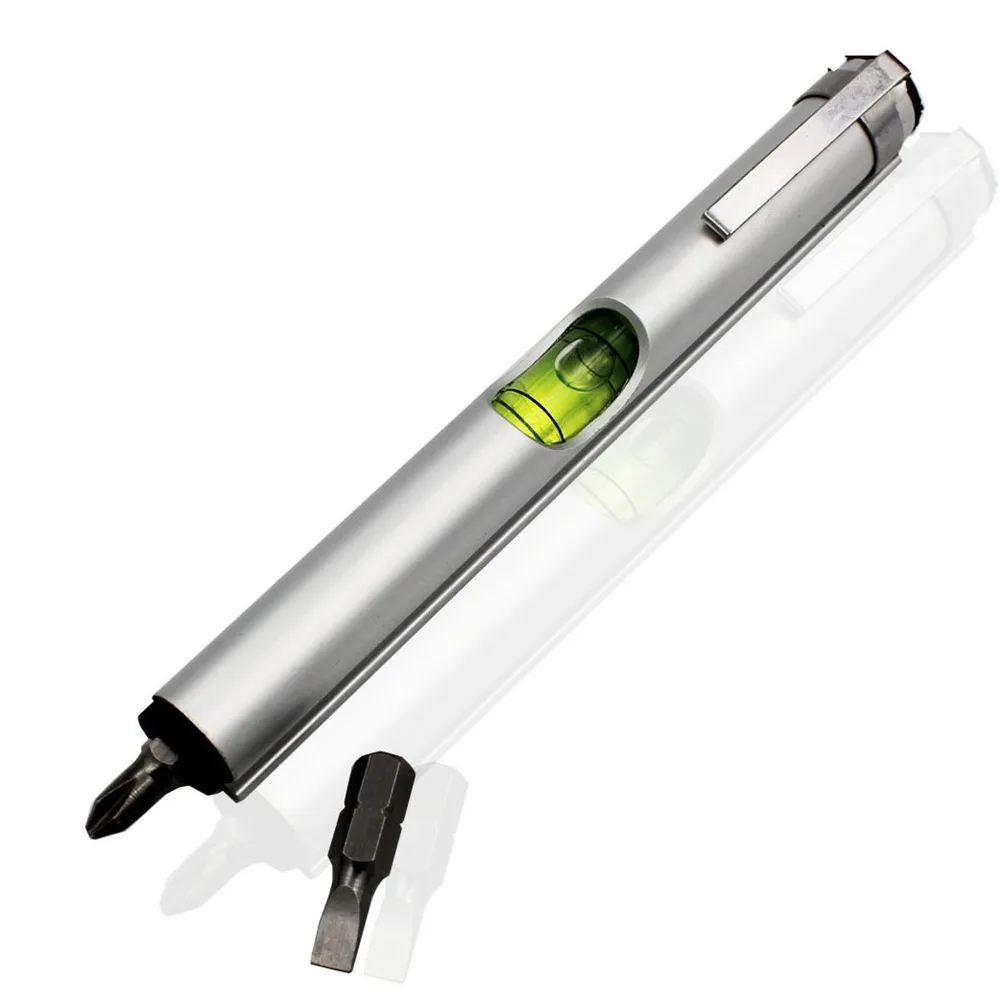 HACCURY Mini Pen Level Bubble Spirit Level with Magnetic screwdriver