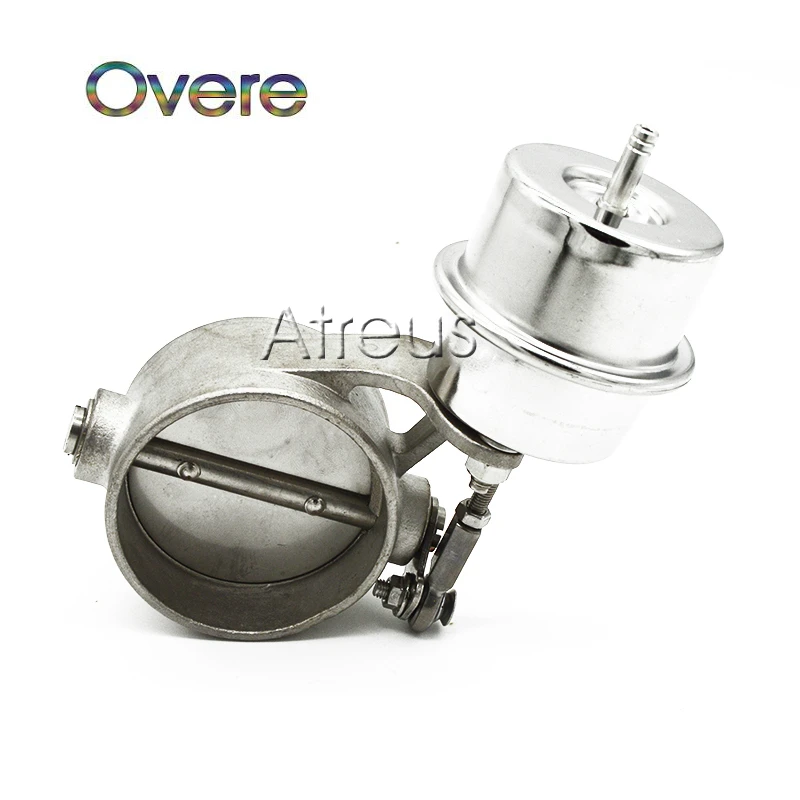 Overe Stainless Steel 2 2.5 3 inch 51 63 76mm Pipe Car Exhaust Control Valve Set Boost Actuator CLOSED Style Pressure About 1BAR