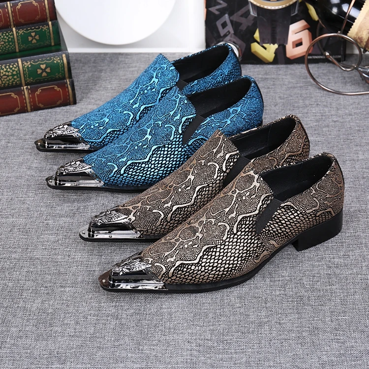 Akamatsu blue spiked loafers mens italian leather shoes oxford shoes for men brogue velvet slippers slipon sapato masculino