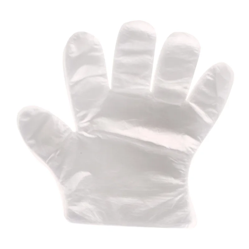 100pcs Eco-friendly Disposable Plastic Gloves for Restaurant Hotel Handling Raw Chicken