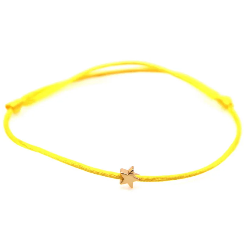 Lucky Silver-plated Golden Star Red String Bracelet For Women Men Kids Adjustable Rope Braided Bracelet Mom Daughter Couple Male