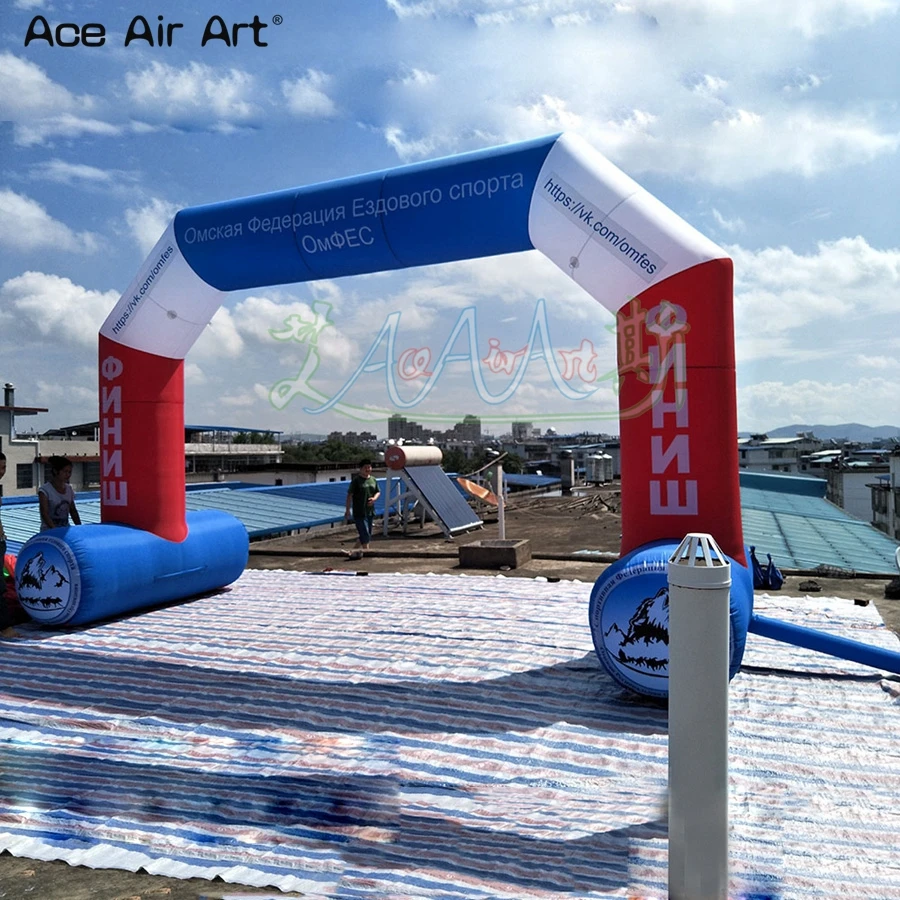 6m W Free Standing Inflatable Finish Line Race Arch Outdoor Sports Archway Spacial Shape