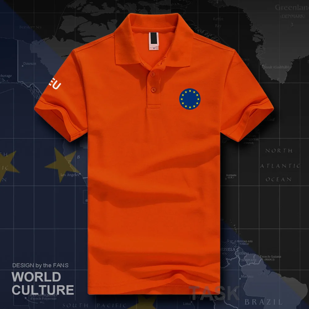 European Union United in Diversity EU EUR  polo shirts men short sleeve brands printed for country 2019 cotton nation team 20