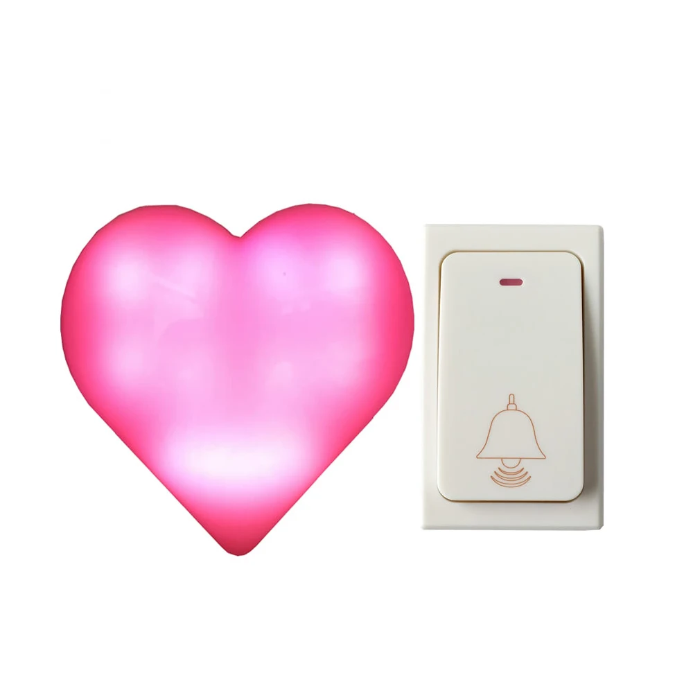 AC110-250V Plug-in Wireless Door Bell Waterproof avoid battery Button Doorbell  with LED light