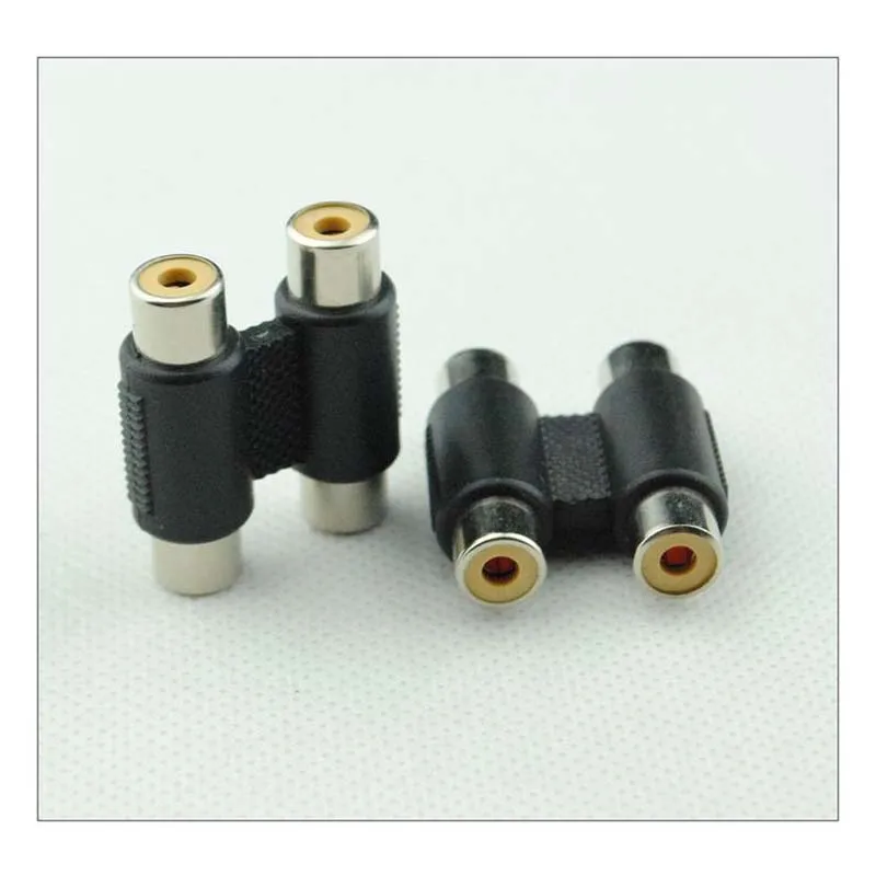 10 pcs Dual Port 2 RCA AV ซ็อกเก็ตหญิง Joiner Coupler Adapter Connector