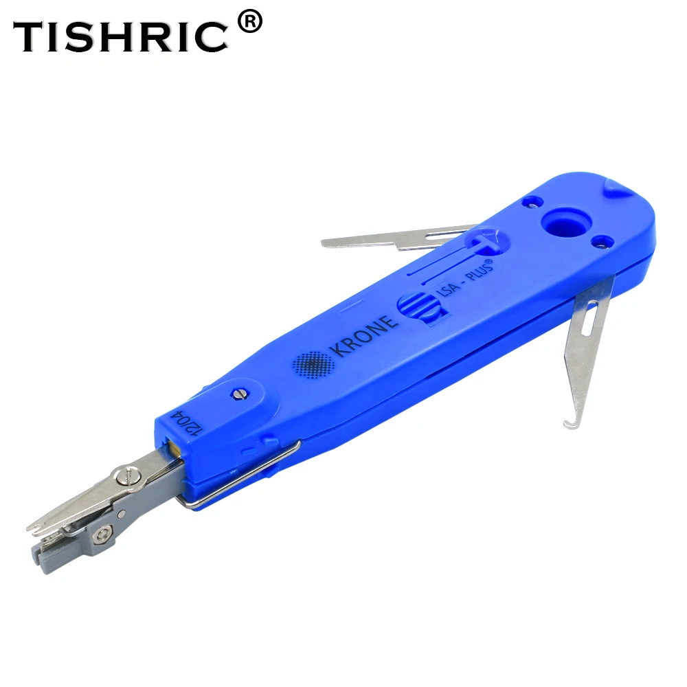 TISHRIC Original Blue Krone Lsa-plus Telecom Phone Wire Cable RJ11 RJ45 Punch Down Network Tool Kit Professional