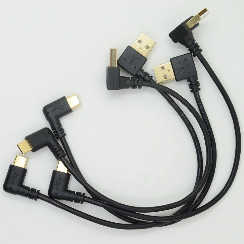 고속 충전 C타입 USB 케이블, 90 도 벤드 게임 충전 케이블, 안드로이드 휴대폰 충전기, 90 각도 C타입 데이터 코드, 25cm