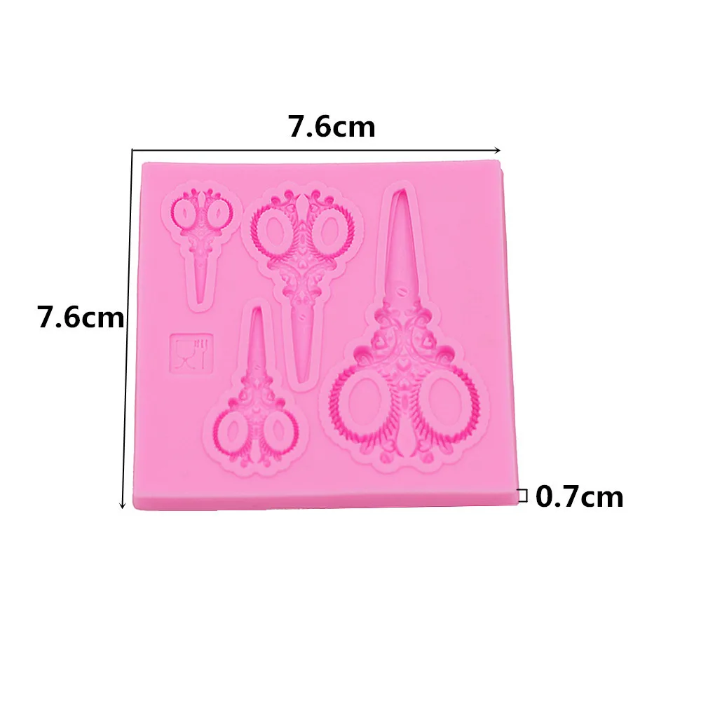 Gadgets Fondant Mold Scissors Clay Resin Polymer Clay Wax Flexible Moulds  Fondant Gum Paste Chocolate Craft Mold For Resin