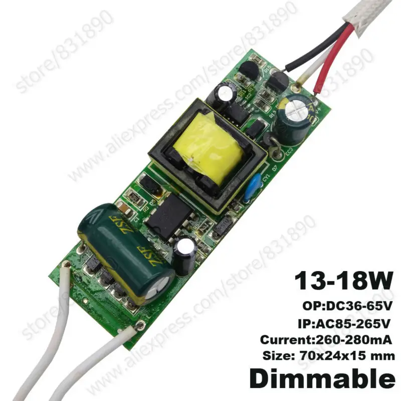 5pc LED Driver inside Dimmable Color Lighting Transformer 3/5/7/9/12/15/18/36W Constant current  Driver For LED Bulb Downlight