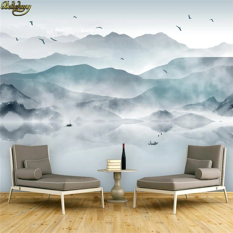 

beibehang Ink landscape wallpaper custom mural wall sticker 3 d creative TV setting papel de parede 3D wall papers home decor