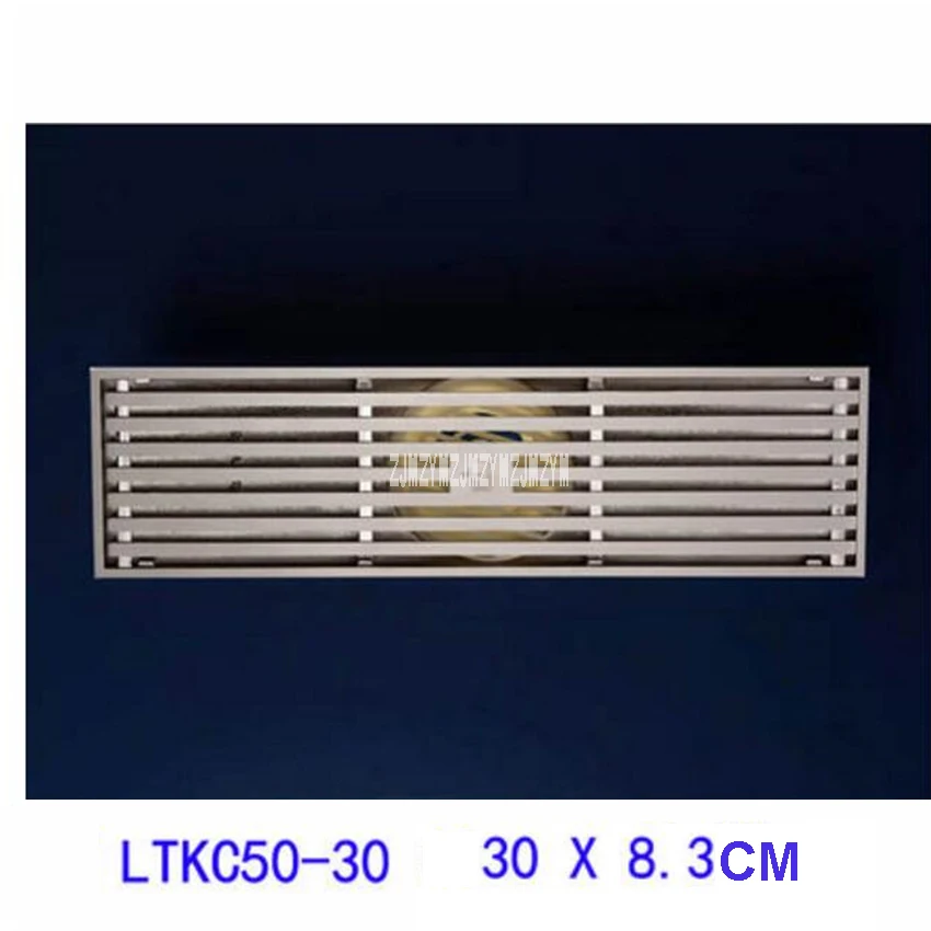 JLTKC50-30 chuveiro dreno de assoalho 30*8.3cm retangular anti-odor resíduos dreno de assoalho do banheiro doméstico filtro de drenagem de chuveiro de água