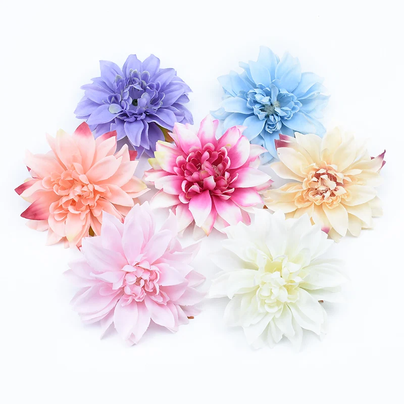 10CM jedwabny Gerbera akcesoria ślubne odprawy sztuczne ściana kwiatów księga gości dekoracyjne wianki z kwiatów sztuczne rośliny