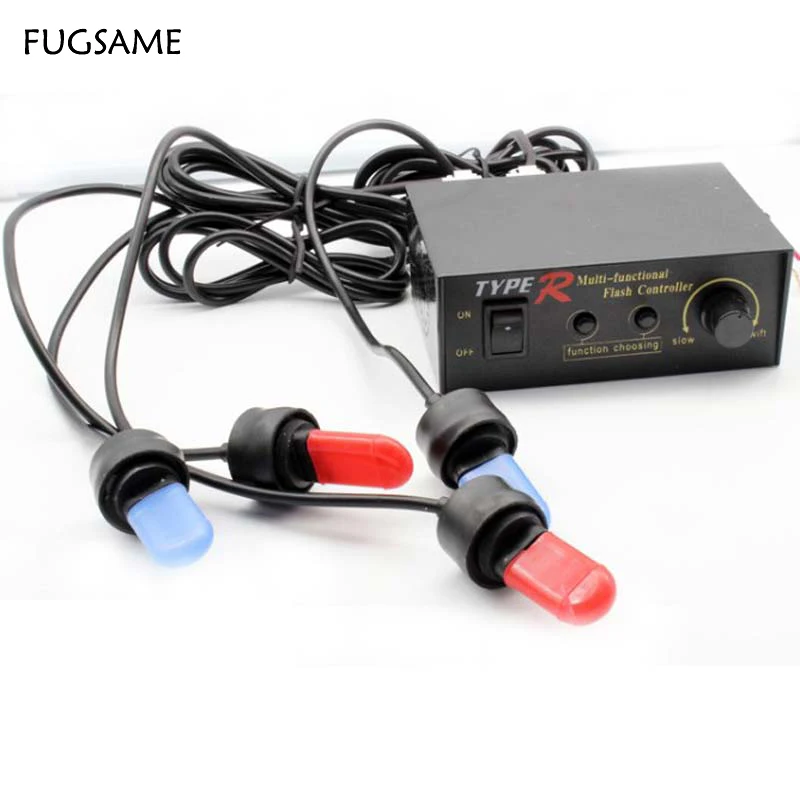 

FUGSAME Type R 8 Function adjustable Warning Strobe light( big U tube)55W/12V Multi- color cover 704-4 GGG FREESHIPPING