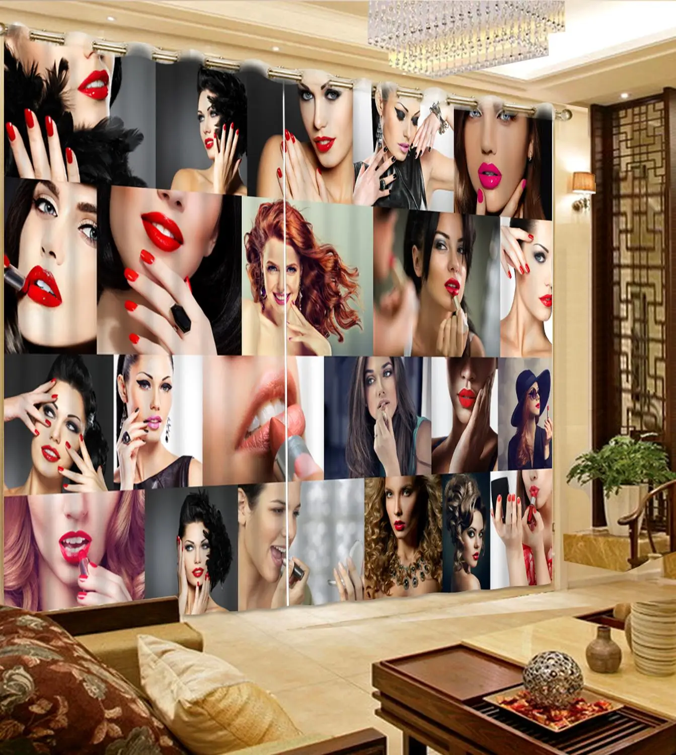 

Beauty photos 3D curtains