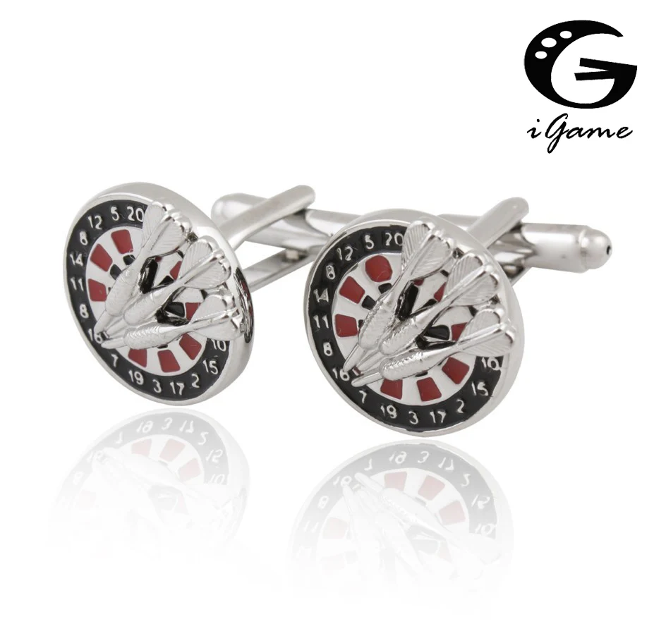 iGame Shirt Cuff Links Target Board Design Copper Material Cufflinks Wholesale & Retail