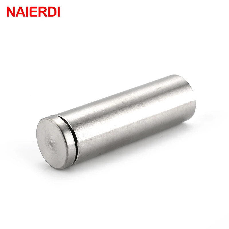 10PCS NAIERDI Glass Fasteners 19mm Stainless Steel Acrylic Advertisement Standoffs Pin Nails Billboard Fixing Screws Hardware