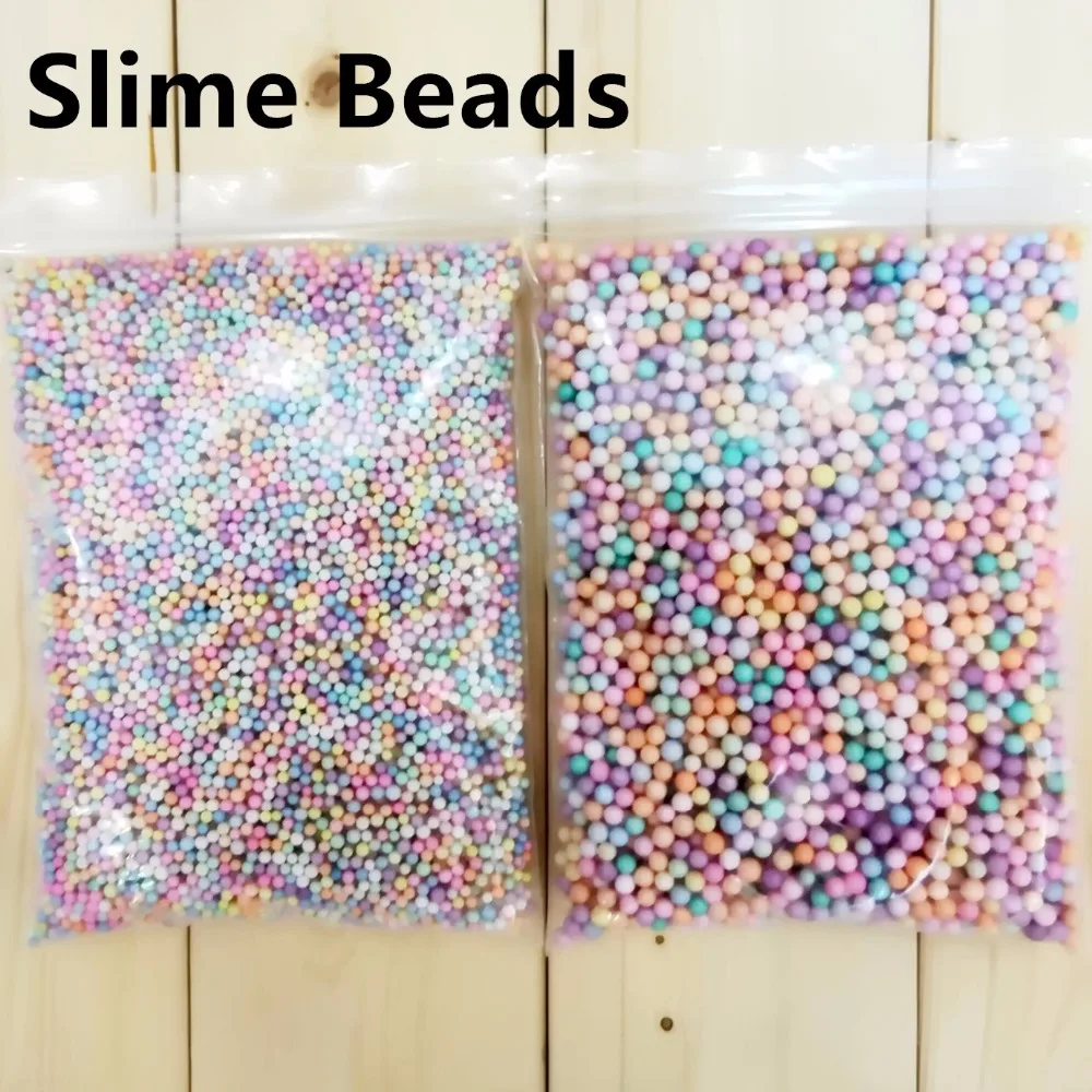 

10000~16000pcs 2-3.5mm 4-6mm Pastel Colorful Fluffy Floam Slime Foam Beads DIY Supplies Tiny Foam Beads