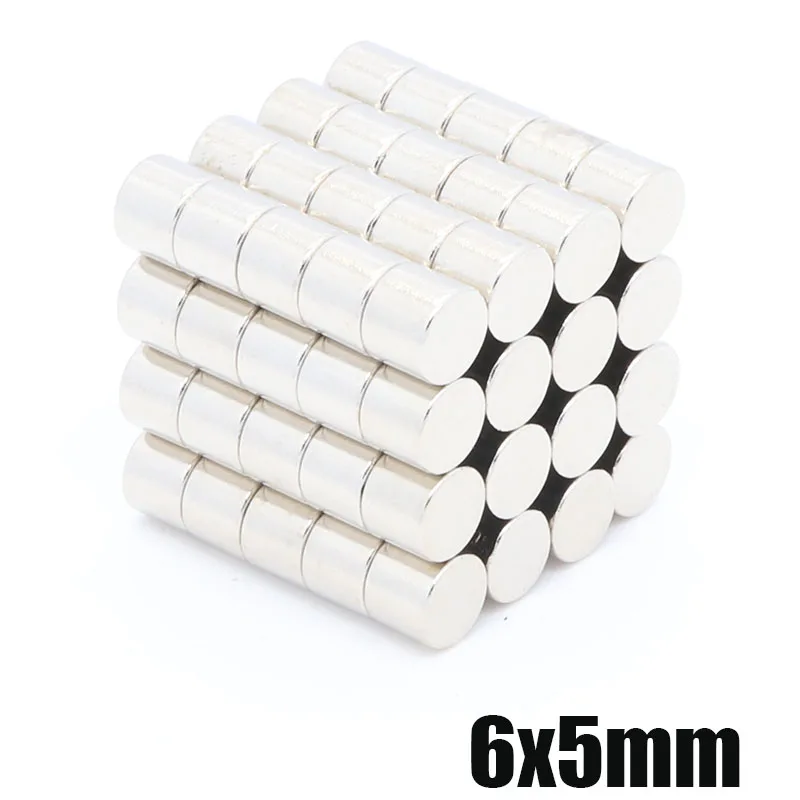 

500Pcs Neodymium Magnet Disc 6x5 mm N35 Permanent NdFeB Small Round Super Strong Powerful Magnetic Magnets For Craft 6 x 5 mm