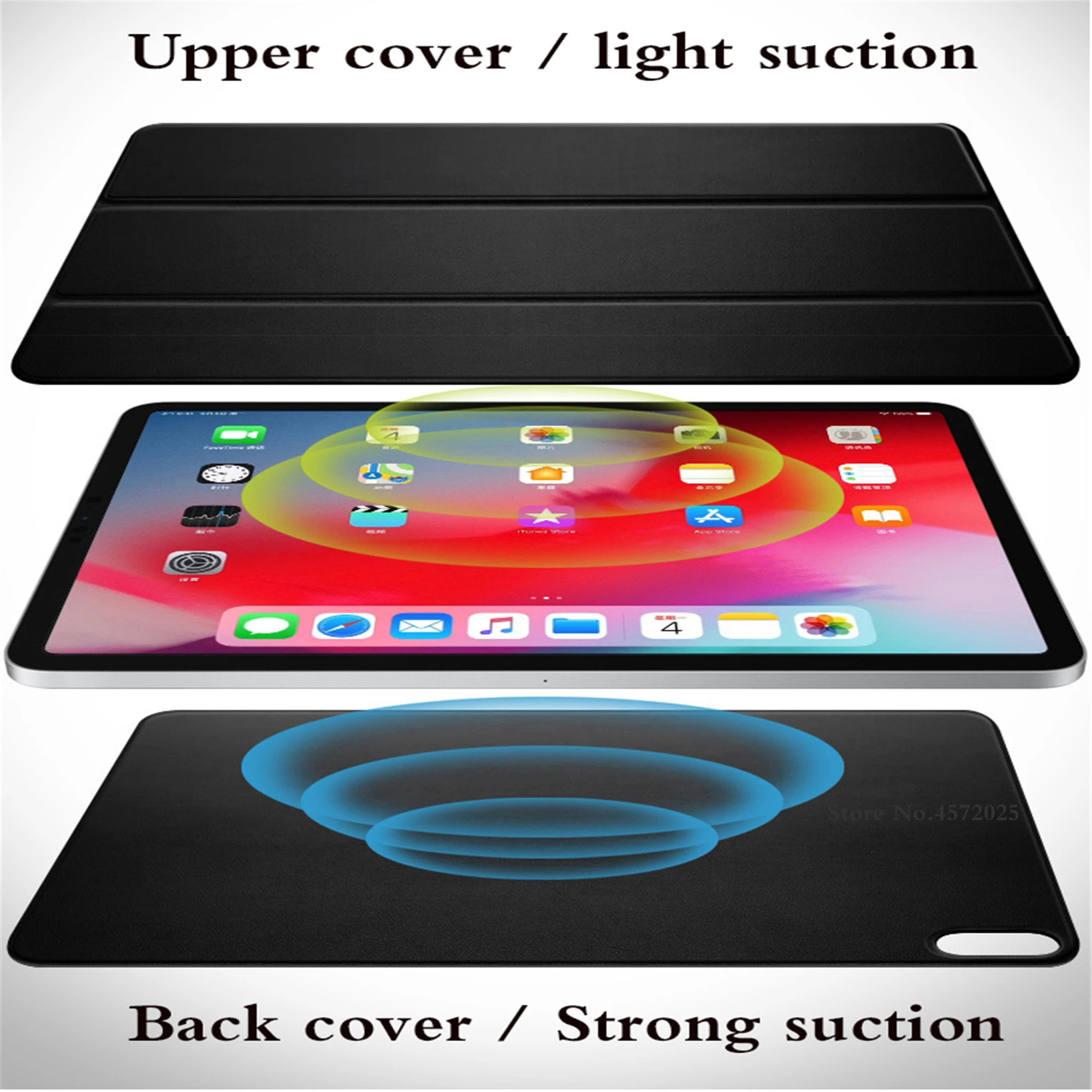 For iPad 2018 Pro 11 case Magnetic Ultra Slim Smart Trifold stand Cover For iPad 11 inch Support Attach Charge+Protector Screen