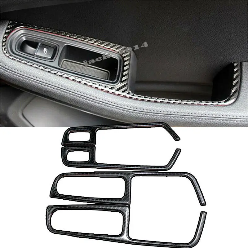 

Real Carbon fiber Car Door Glass Lifter Switch Trim Frame for Porsche Macan 2015 2016 2017 2018