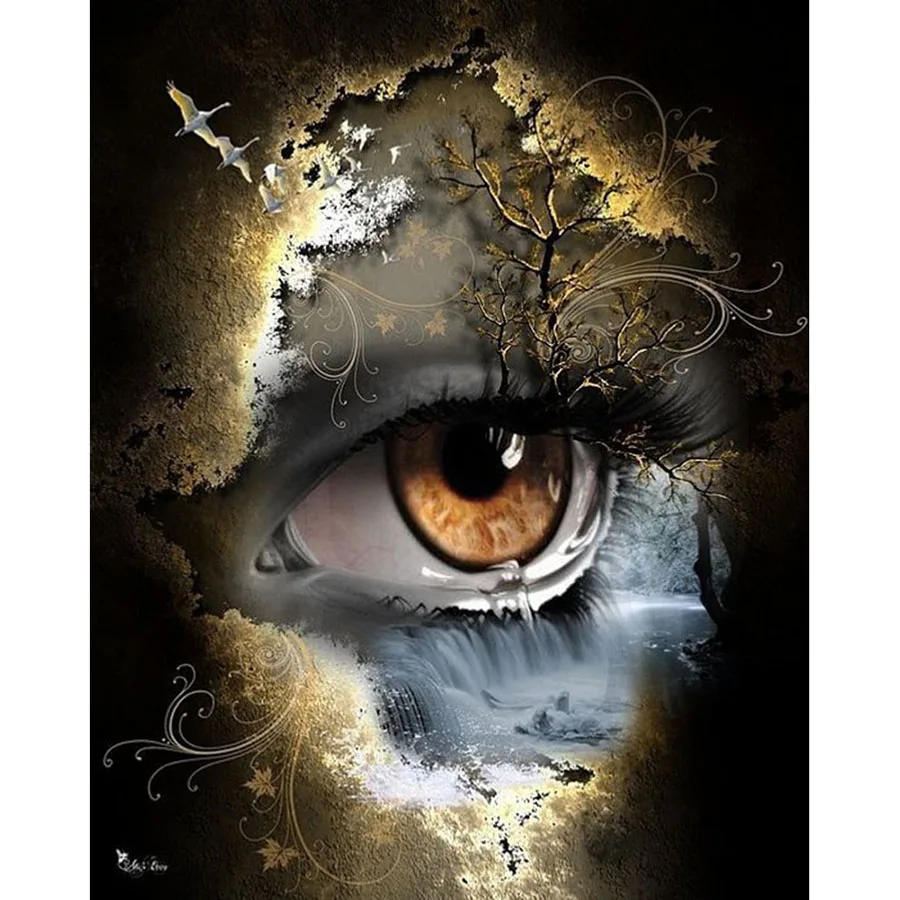 5d diy Diamond painting Cross Stitch kit full Diamond Embroidery mosaic mysterious eye kit pattern picture Needlework