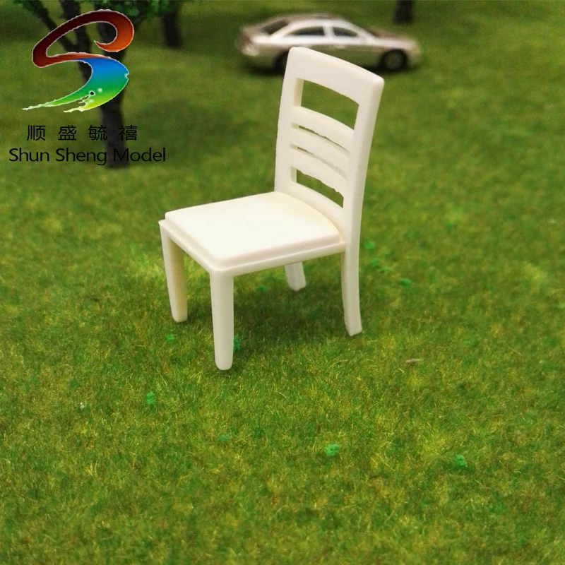 

20pcs Inner room Model white chair scale 1:25 PF086