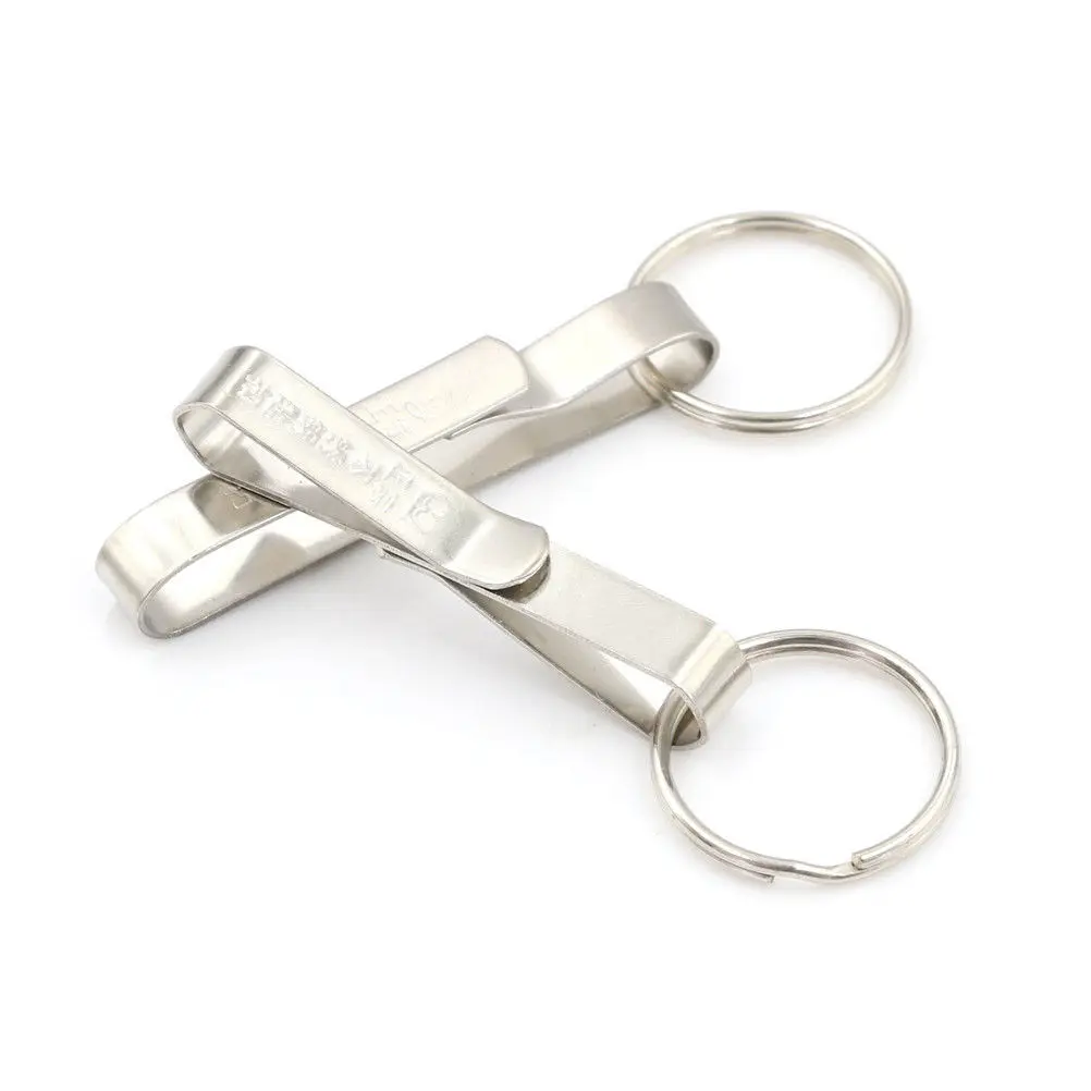 1PC Anti-lost Stainless Steel Detachable Keychain Waist Belt Clip  Buckle Hanging Key Ring Holder