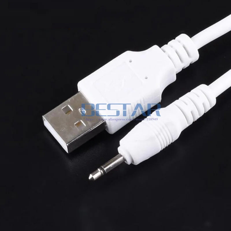 1m 2.5 USB USB2.5 Mono audio line USB 2.0 to DC 2.5mm elbow 2A charging line USB Jack Plug Aux DC2.5mm Audio cable