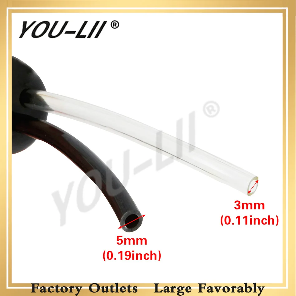 YOULII 1Pc Fuel Hose Oil Pipe + Tank Fuel Filter With 2 Holes Rubber Washer For Grass Strimmer Trimmer Brush Cutter Tool Parts