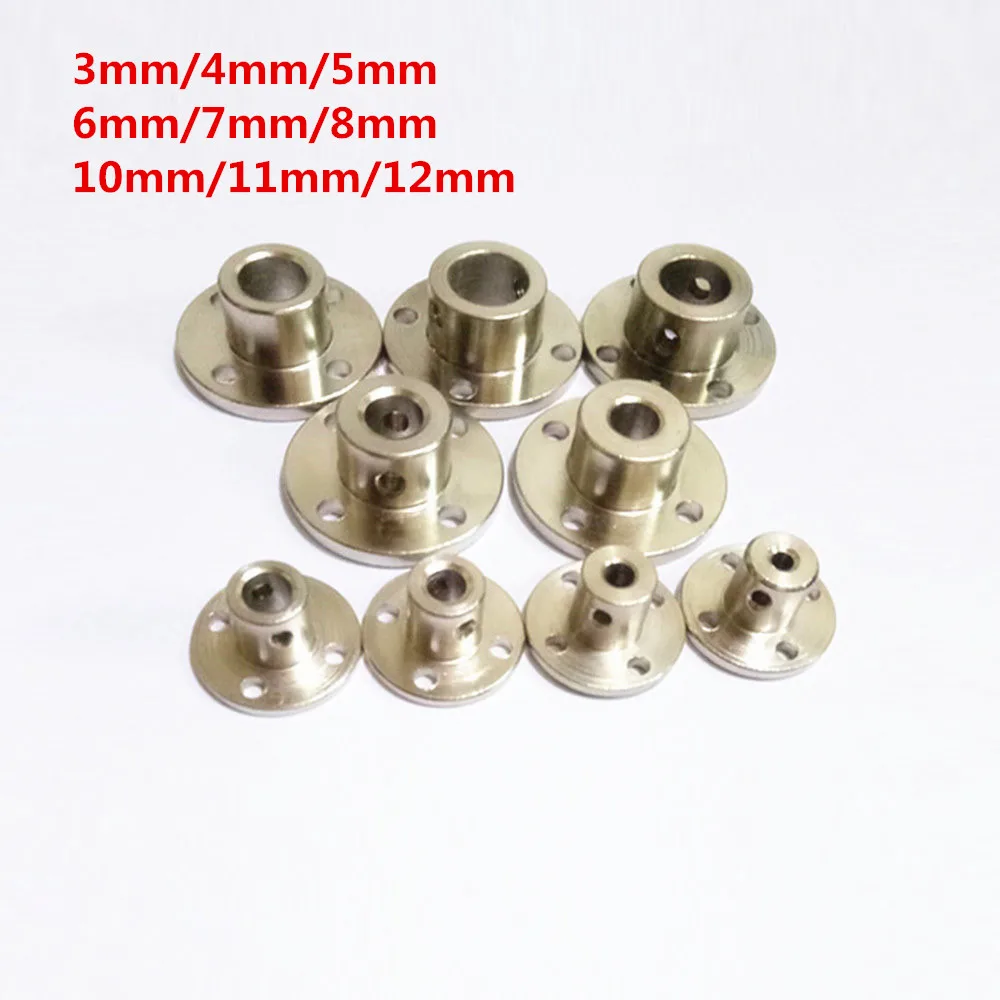 1pcs 3/4/5/6/7/8/10/12mm Flange Coupling Rigid Flange Metal Guide Shaft Axis Bearing Seat Motor Connector