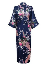 RB015 – Robe longue en Satin pour mariée, vêtements de nuit, pyjama en soie décontracté, peignoir de bain, rayonne, Animal, Kimono, XXXL